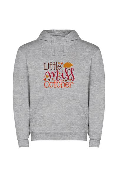 iLovePrints Fanciful October Memories Φούτερ με κουκούλα σε χρώμα Γκρι