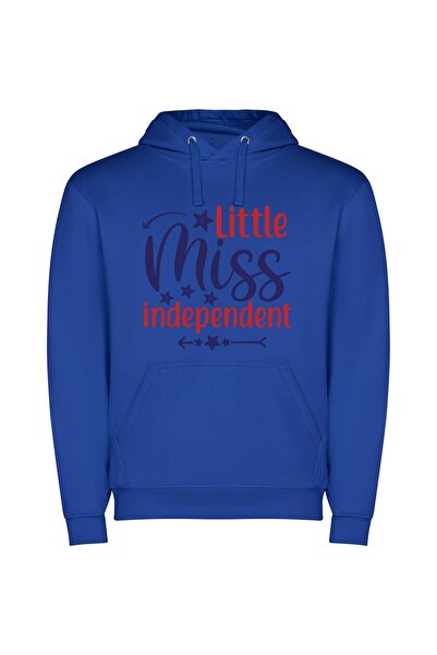 iLovePrints Little Miss Indepence Spark Φούτερ με κουκούλα σε χρώμα Μπλε