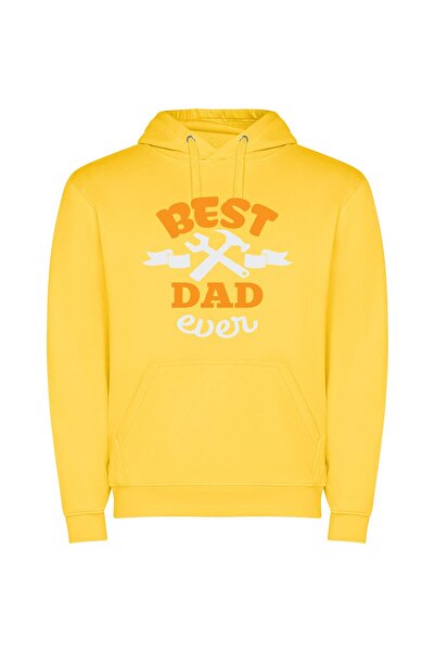 iLovePrints Dad Energy Supreme Φούτερ με κουκούλα σε χρώμα Κίτρινο