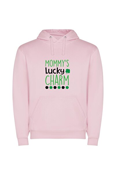iLovePrints Lucky Charm Adore-able Greeting Φούτερ με κουκούλα σε χρώμα Ροζ