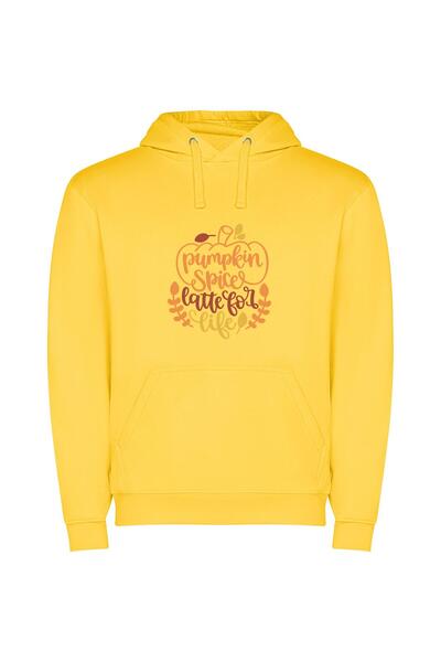 iLovePrints Pumpkin Perks for Life Φούτερ με κουκούλα σε χρώμα Κίτρινο