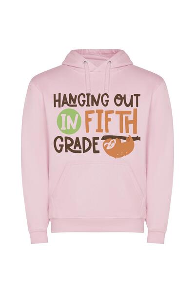 iLovePrints Fifth Grade Fun Galore! Φούτερ με κουκούλα σε χρώμα Ροζ