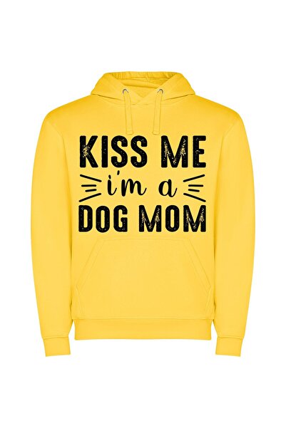 iLovePrints Pampered Pooch Portrait Φούτερ με κουκούλα σε χρώμα Κίτρινο