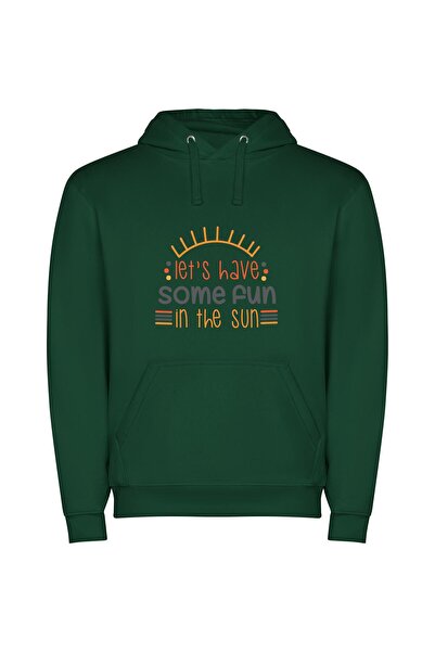 iLovePrints Sunny Fun Escapade Φούτερ με κουκούλα σε χρώμα Πράσινο