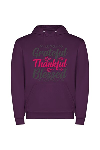 iLovePrints Overflowing Gratitude: Infinite Appreciation Φούτερ με κουκούλα σ...
