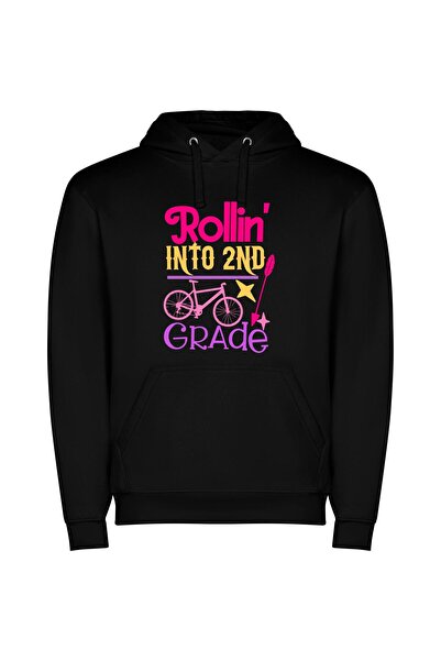 iLovePrints Rollin' to 2nd Grade Φούτερ με κουκούλα σε χρώμα Μαύρο