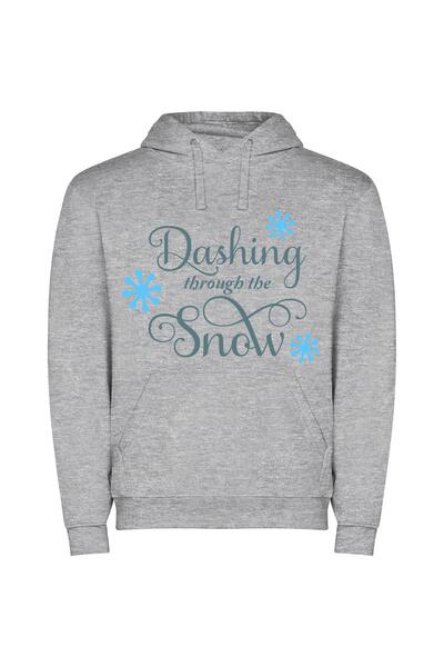 iLovePrints Snowflakes' Dance Φούτερ με κουκούλα σε χρώμα Γκρι