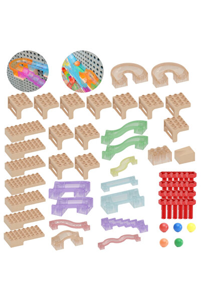 Masterkidz Set de construcție pistă cu bile pentru tablă STEM 63 piese.