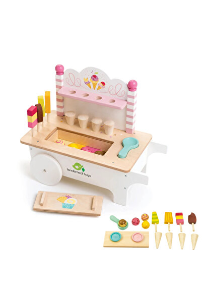 Tender Leaf Toys Magazin de înghețată din lemn, jucărie, cu magneți