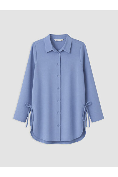 LC Waikiki Purple Oversize Modal Blended Women's Shirt Tunic