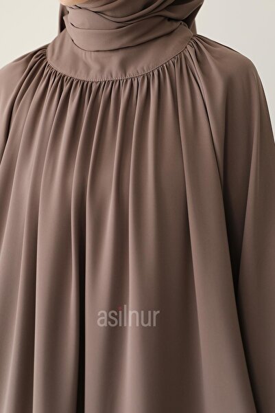 ASİLNUR Eflin Elbise Vizon