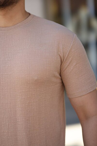Gökyüzü Moda Men's Tree Bark Pattern Short Sleeve T-Shirt
