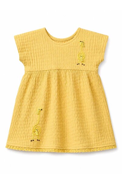 United Colors of Benetton Benetton Baby Girl Tassel Detailed Dress 3-12 Month...