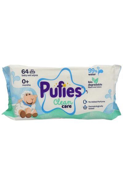 Pufies Wet Wipes, Pufies, 64 pcs Clean Care