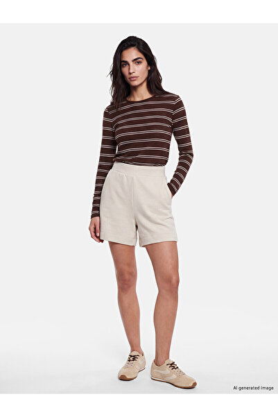 LC Waikiki Gray Elastic Waist Soft Touch Women's Shorts