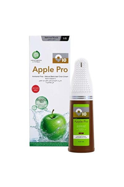 Q10 Quteen Apple Pro Ammonia Free Hair Color - 1/0 Black - 200 ml