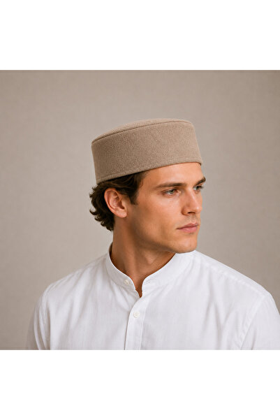 koçaktoptan Suede Hard Mold Skull Cap Cream