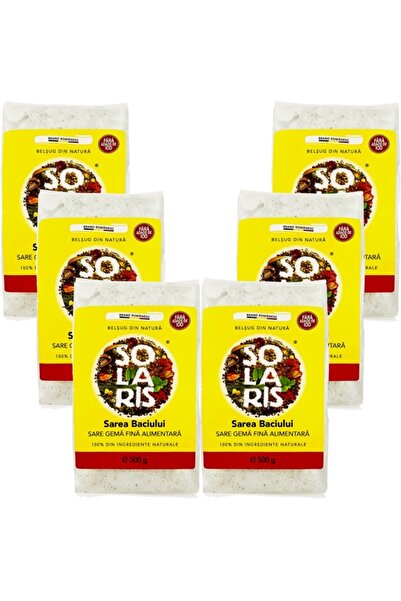Solaris Plant Бакс Файн нейодирана каменна сол, Сол от Бакиули, 6x500гр, 5гр