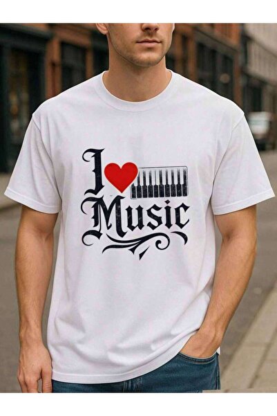 26LIK تي شيرت رجالي بأكمام طويلة وقصيرة مطبوع عليه Art Music Disc، مصنوع من ا...