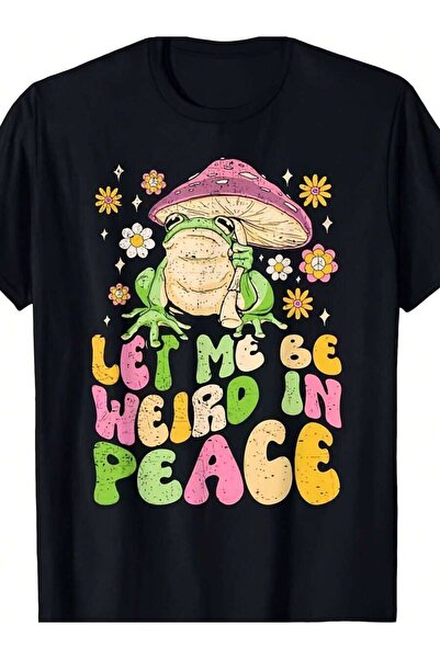 26LIK تي شيرت Let Me Be Weird In Peace Cute Goblincore - تي شيرت بتصميم رسومي...