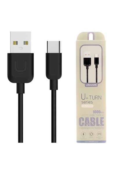 Usams Cablu USB-C U-Turn 1M pentru telefoane, adaptor de încărcare rapidă 2A