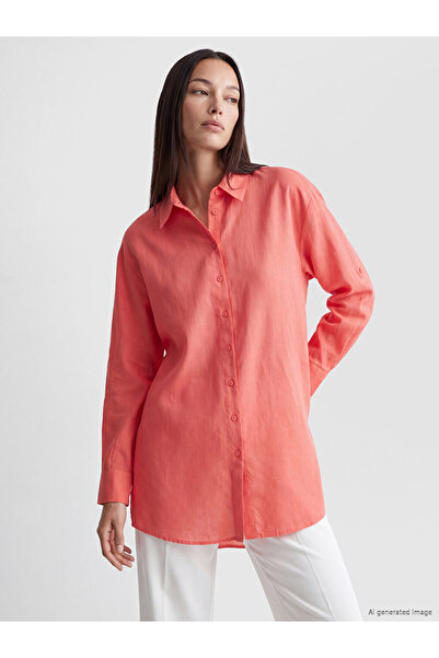 LC Waikiki Pink Cotton Women's Shirt Tunic