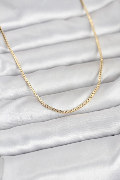 Genel Markalar CM 14K Gold Renk Kare Zincirli Model 60 cm Kadın Kolye