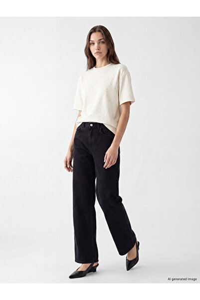 LC Waikiki Black Straight Fit Women's Jeans