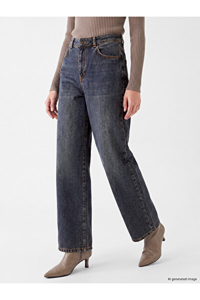 LC Waikiki LCW Jeans İndigo Boyfriend Fit Kadın Jean Pantolon