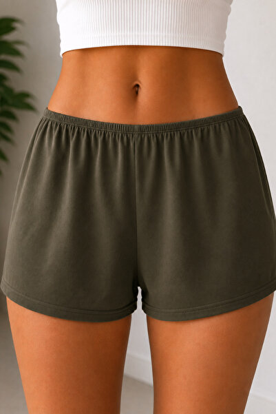 SEVENLINE Women's Elastic Waist Basic Comfortable Cut Mini Home Shorts Daily ...