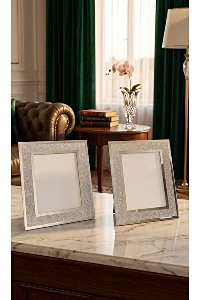 Santara 2 Pieces Silver Color Glass Photo Frame 15cm X 20cm