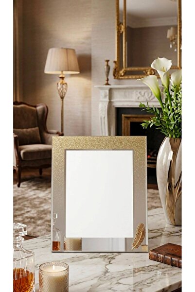 Santara RAMĂ FOTO DIN STICLA DE CULOARE AURIE 20CM X 25CM