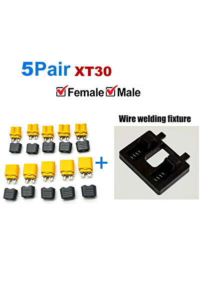 Choice3 XT30 5-Pair XT30 Connector Plug with Sheath Housing Male/Female XT30 ...