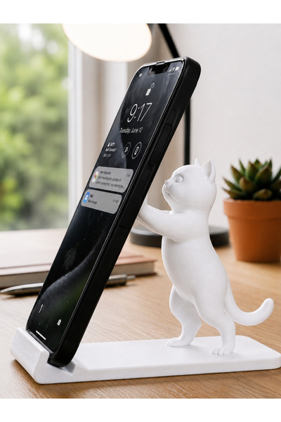 Genel Markalar Sevimli Kedi Tasarımlı Telefon Tutucu Stand – Masaüstü Telefon...