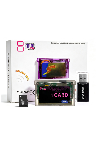 Choice Black 2G Mini SD Game Card GBA Flash Card for SP GBM IDS NDS NDSL GBA ...