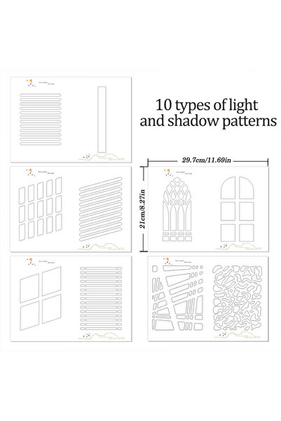 Choice 01 5Pcs Light And Shadow Shaping Boards 10 Style Photography Light And...