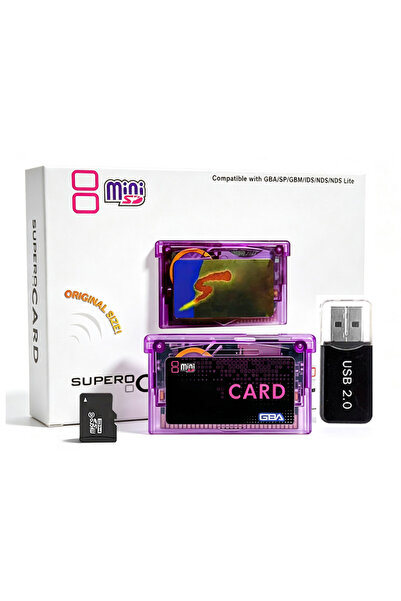 Choice1 Purple 2G Mini SD Game Card GBA Flash Card for SP GBM IDS NDS NDSL GB...