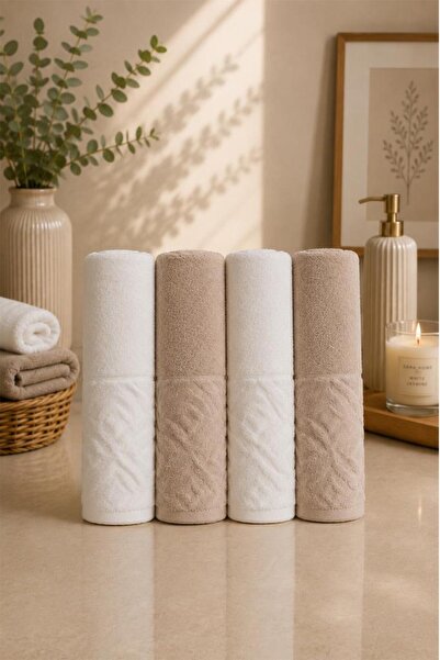 Çeyiz Diyarı Lina Hamam Set 4 Pieces Cream - Dark Powder