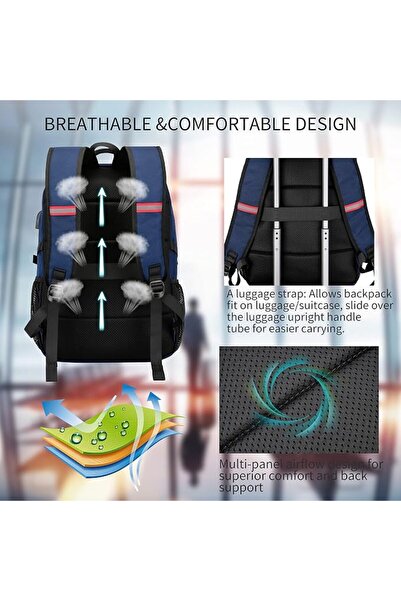 CAFELE 17.3 Laptop Backpack Travel Computer Backpack College Bookbag School B...