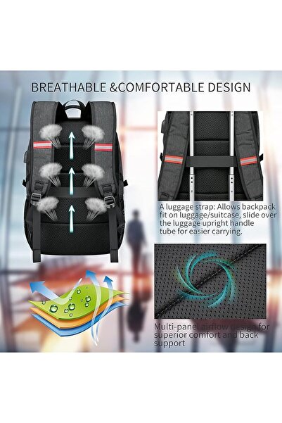 CAFELE 17.3 Laptop Backpack Travel Computer Backpack College Bookbag School B...