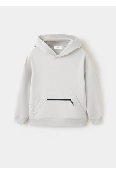 MANGO Kids Kapüşonlu pamuklu sweatshirt