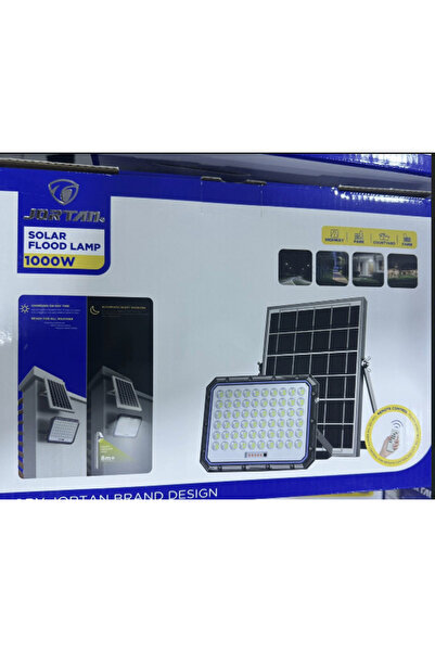 Jortan Αδιάβροχος Ηλιακός Προβολέας LED 1000W με Πάνελ