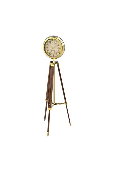 Generic Solid Wood Frame Metal & Wooden Floor Standing Clock 6680G / Folding ...