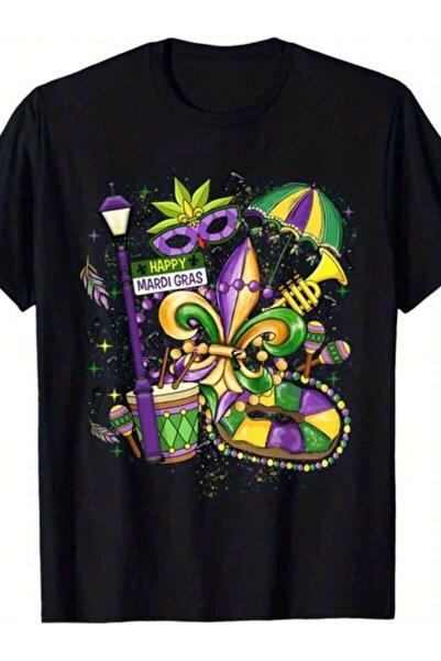 25W Men'S Women'S Mardi Gras T-Shirt | Vibrant New Orleans Carnival Graphic W...