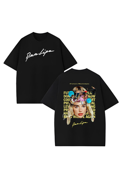 MAGORS Dua Lipa majica sa printom, unisex, oversized kroj, 100% pamuk, okrugl...