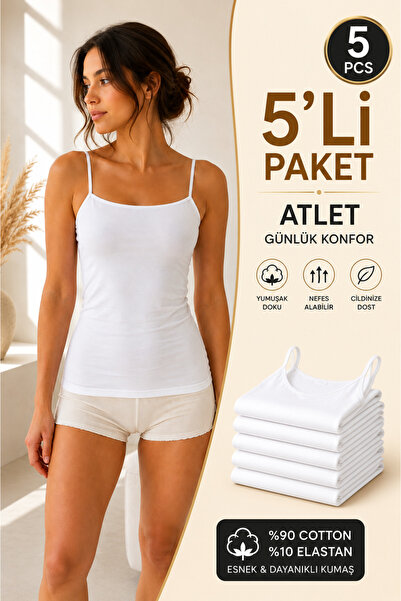 Altınay Women's 5-Piece Breathable Strapless Tank Top