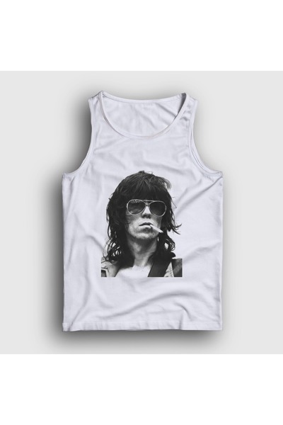 Presmono قميص بدون أكمام للجنسين باللون الأبيض من Keith Richards Rock The Rol...