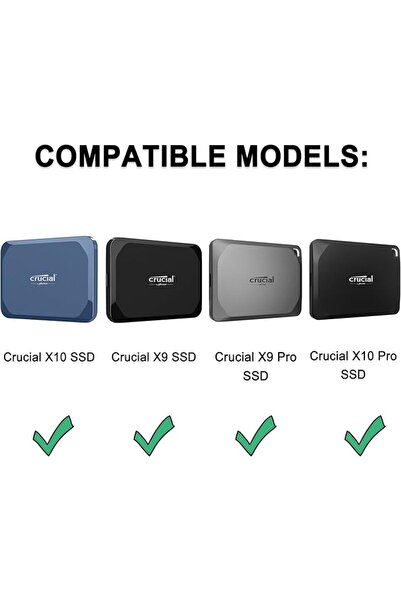 Lacdo Hard Drive Carrying Case for Crucial X9 Pro/Crucial X10 Pro Portable SS...