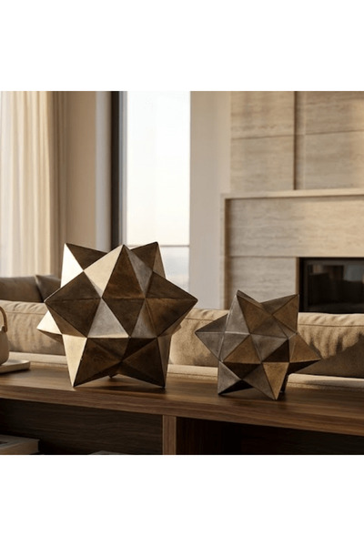 UTTERMOST منحوتات نجوم هندسية، مجموعة من قطعتين