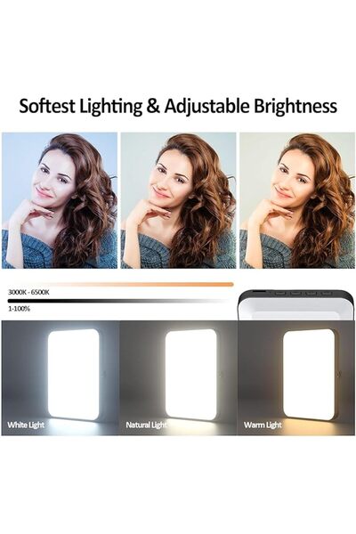 ULHYC 80 LED Selfie Light, 2000mAh Rechargeable Clip on Phone Light, 3 Modes ...